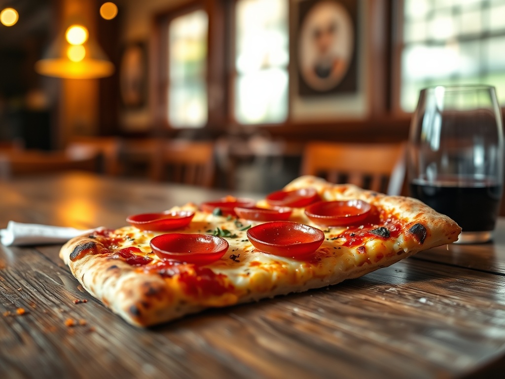 Perfect Slice of New York Pepperoni Pizza