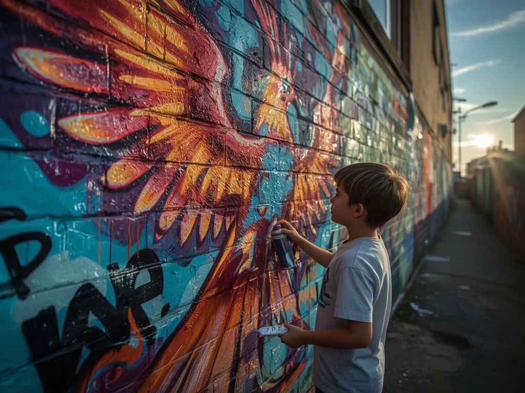Phoenix Rising: A Street Art Masterpiece
