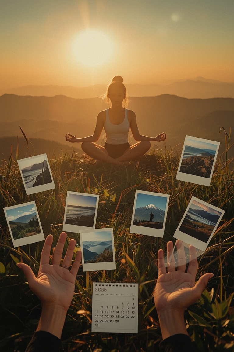 Radiant 2025 Vision Board: Mountain Meditation