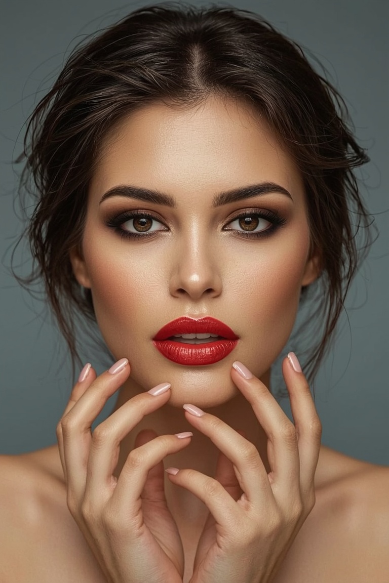 Radiant Crimson: The Art of Bold Makeup