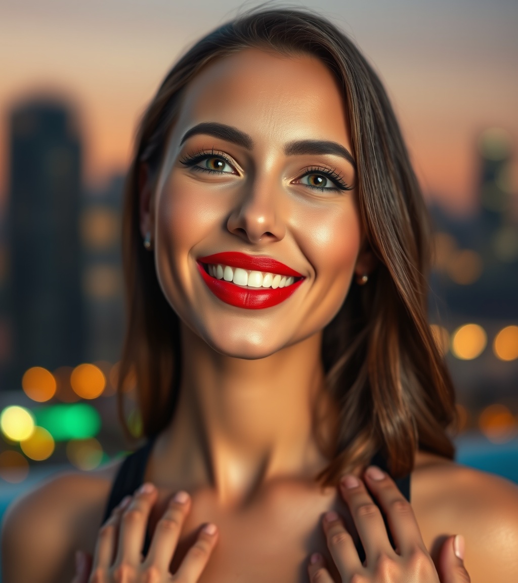 Radiant Glow: City Lights Makeup