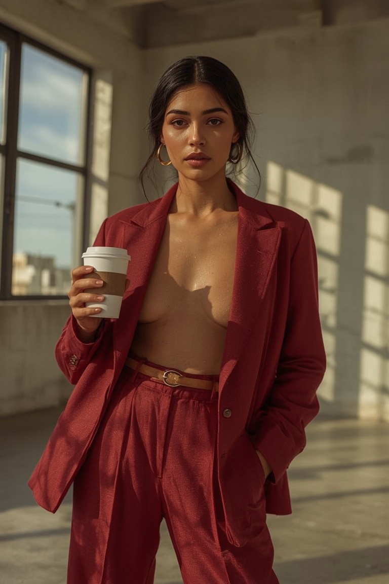 Radiant in Red: Modern Tailoring