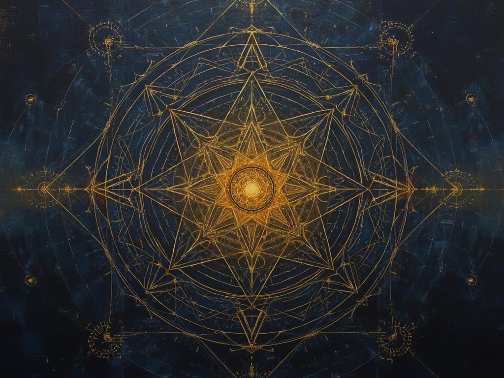 Sacred Geometry Sunburst Mandala