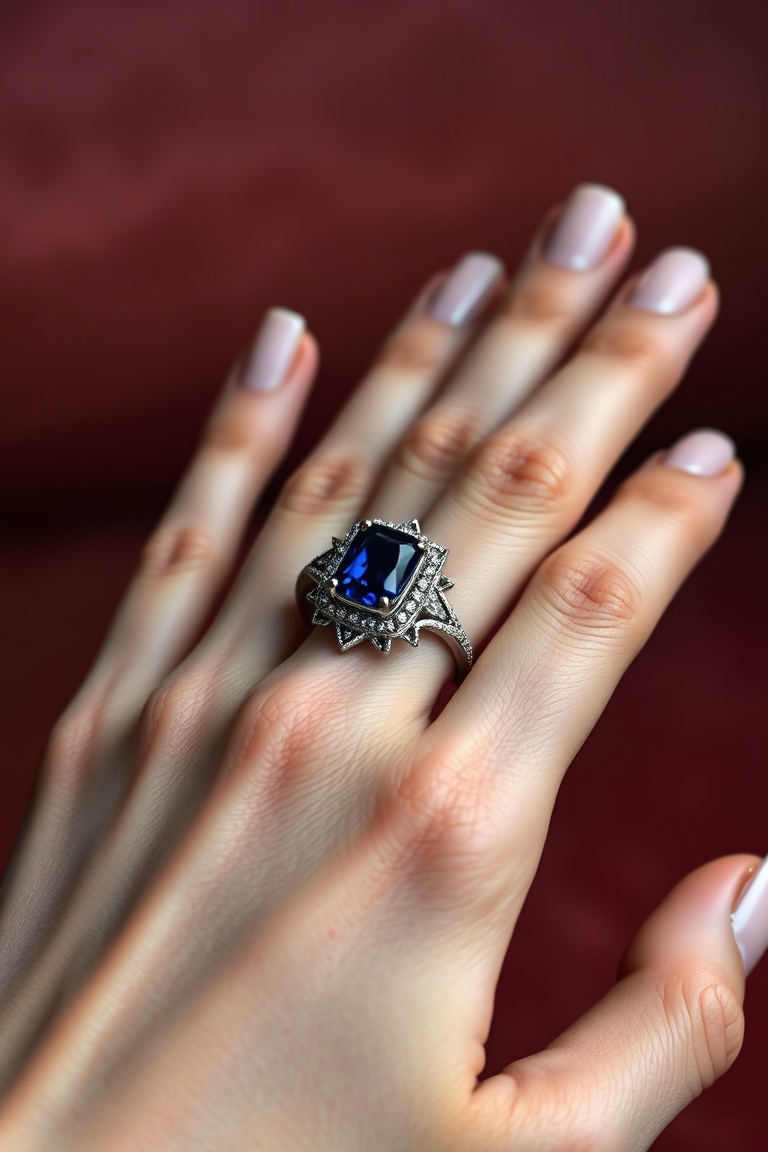 Sapphire Serenade: Elegance in Silver