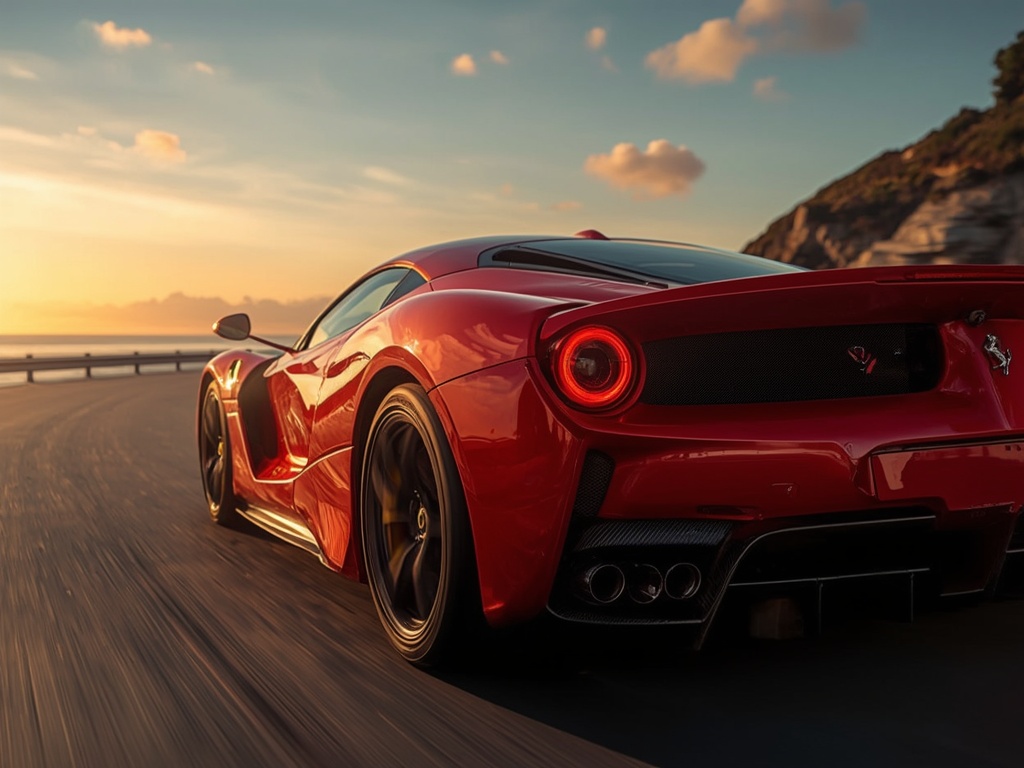Scarlet Velocity: Sunset Hypercar