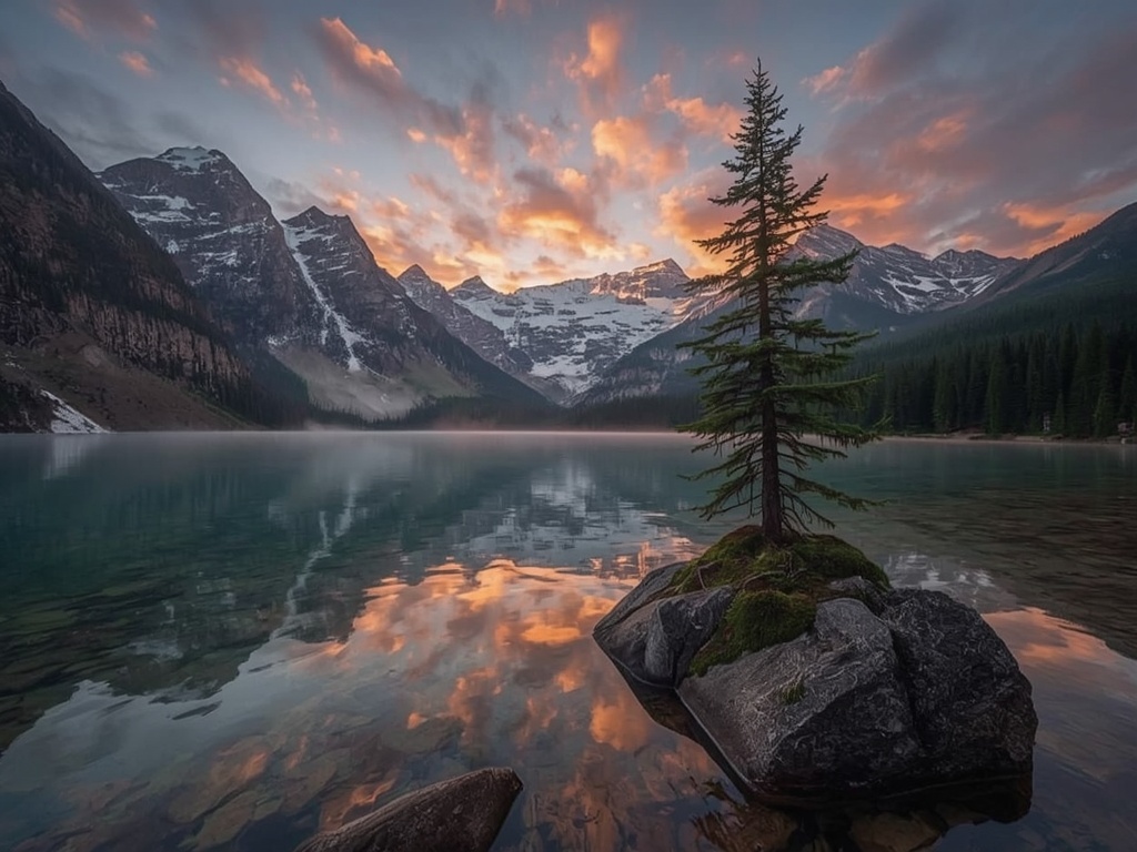 Serene Alpine Dawn