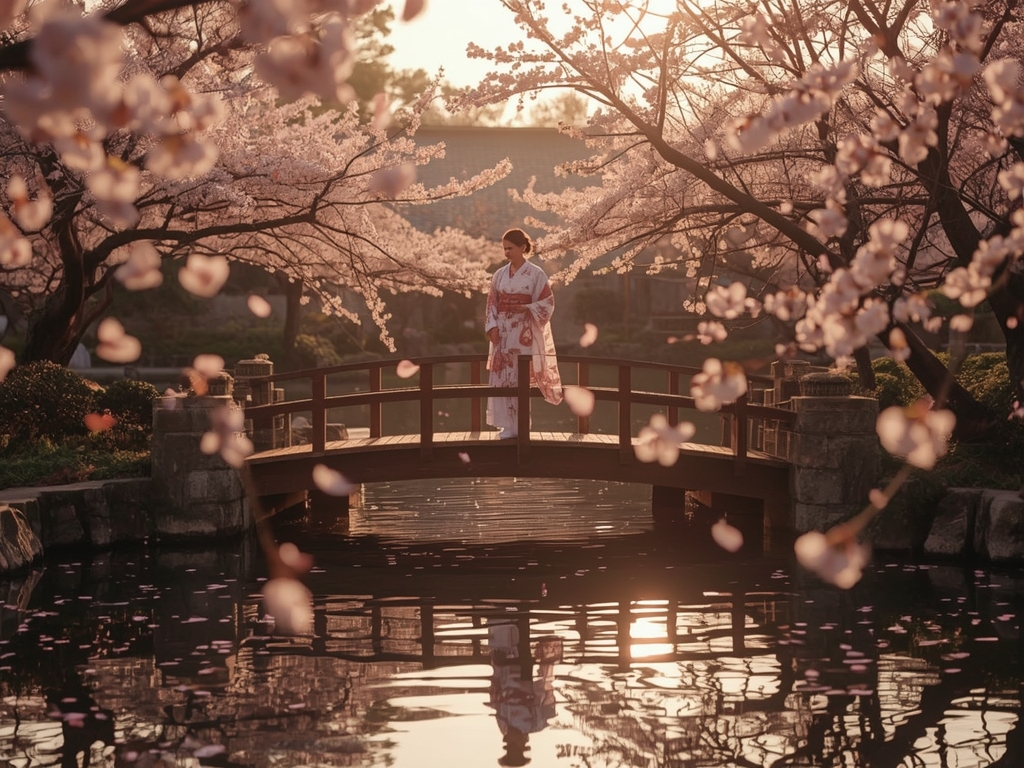 Serene Garden at Sunrise
