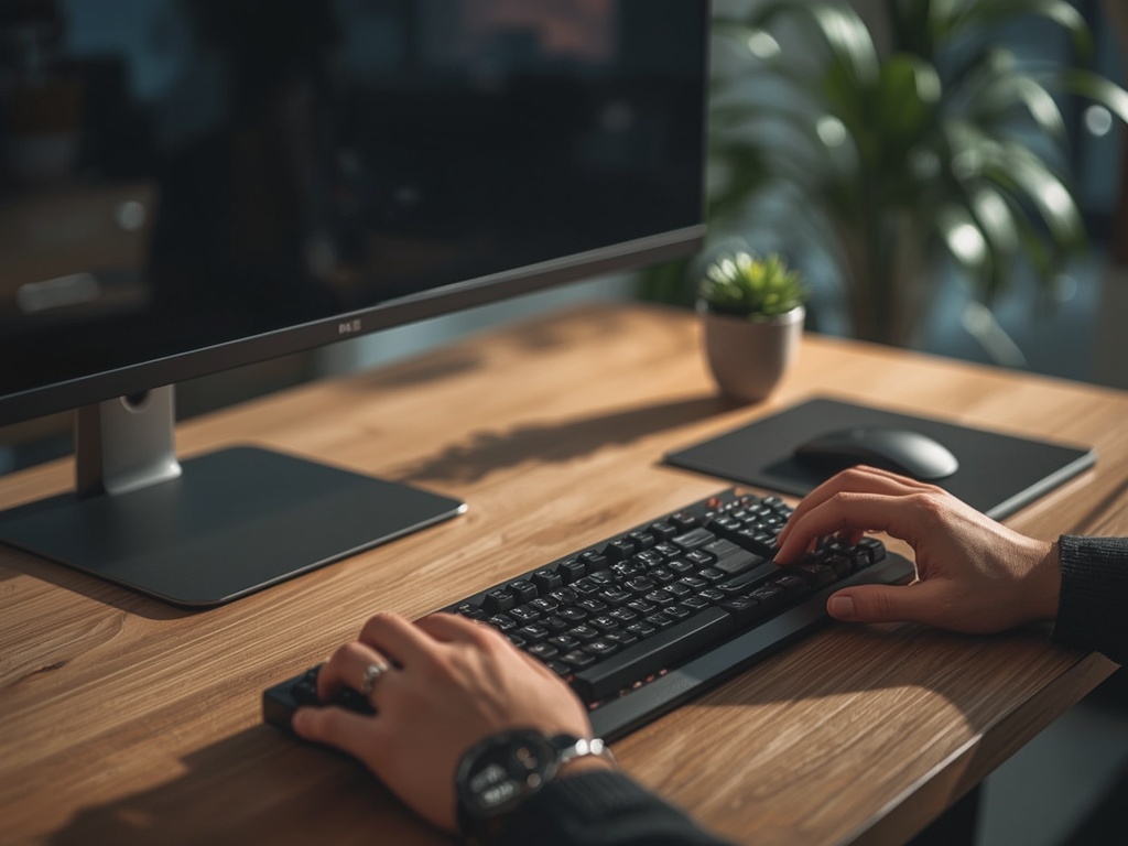 Serene Minimalist Desk Setup