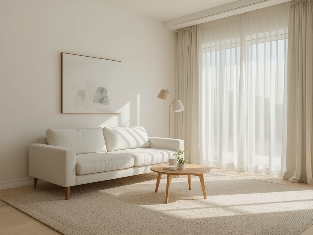 Serene Minimalist Living Room with Natural Light