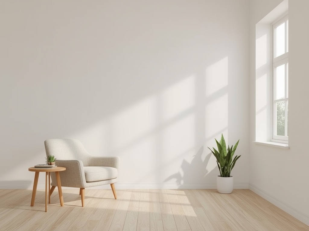 Serene Minimalist Living Room with Natural Light