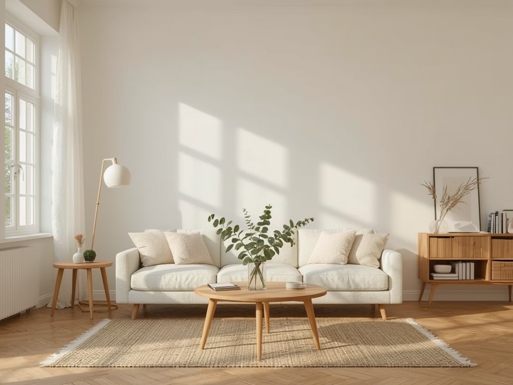 Serene Minimalist Living Room with Natural Light