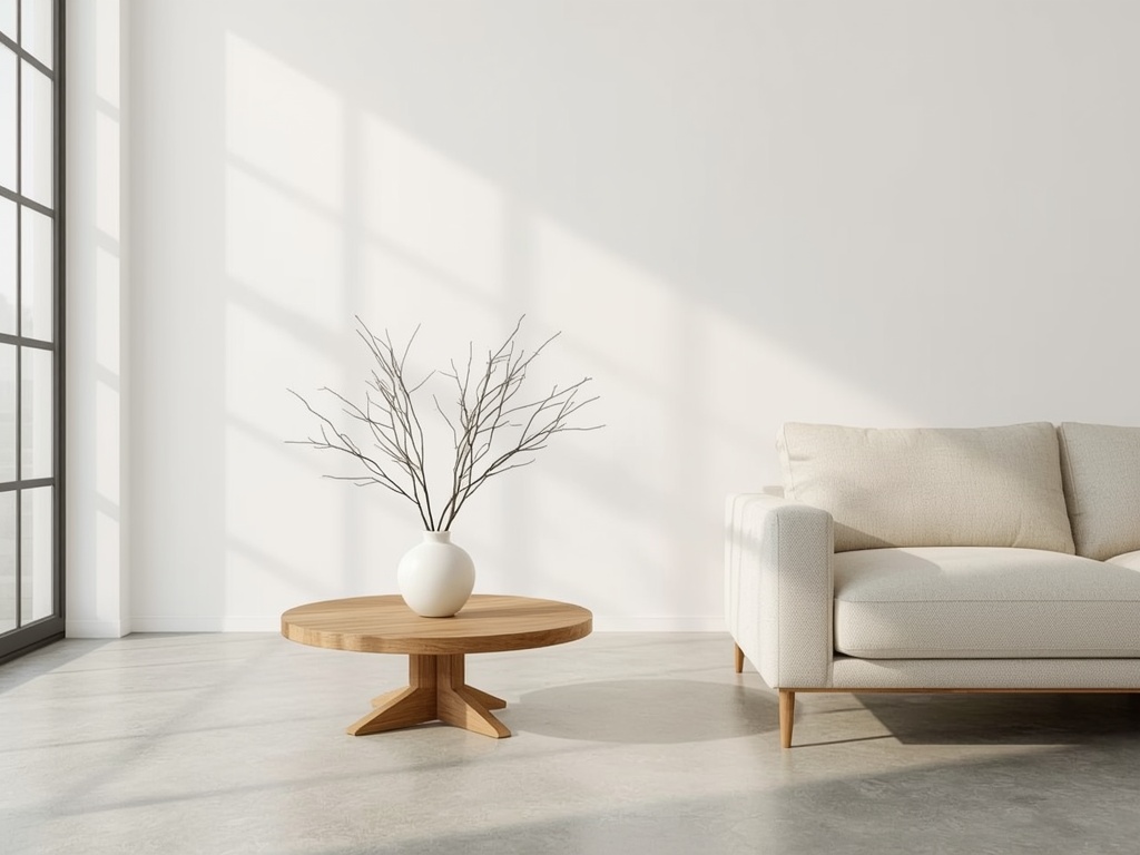 Serene Minimalist Living Room with Natural Light
