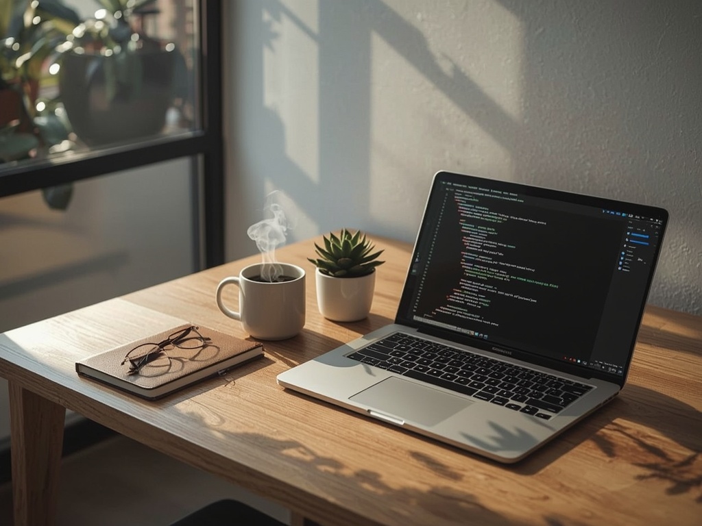 Serene Minimalist Workspace for Productivity
