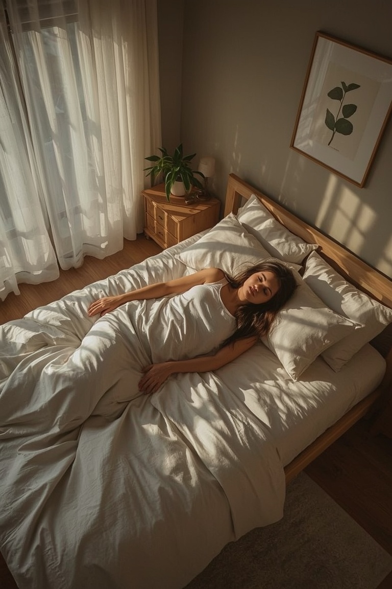 Serene Morning Light in Cozy Bedroom