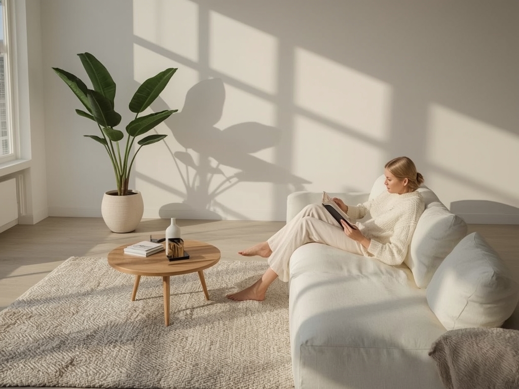 Serene Scandinavian Living Room with Natural Light
