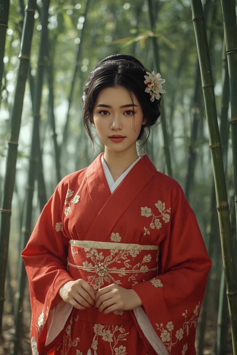 Serenity in the Bamboo Grove
