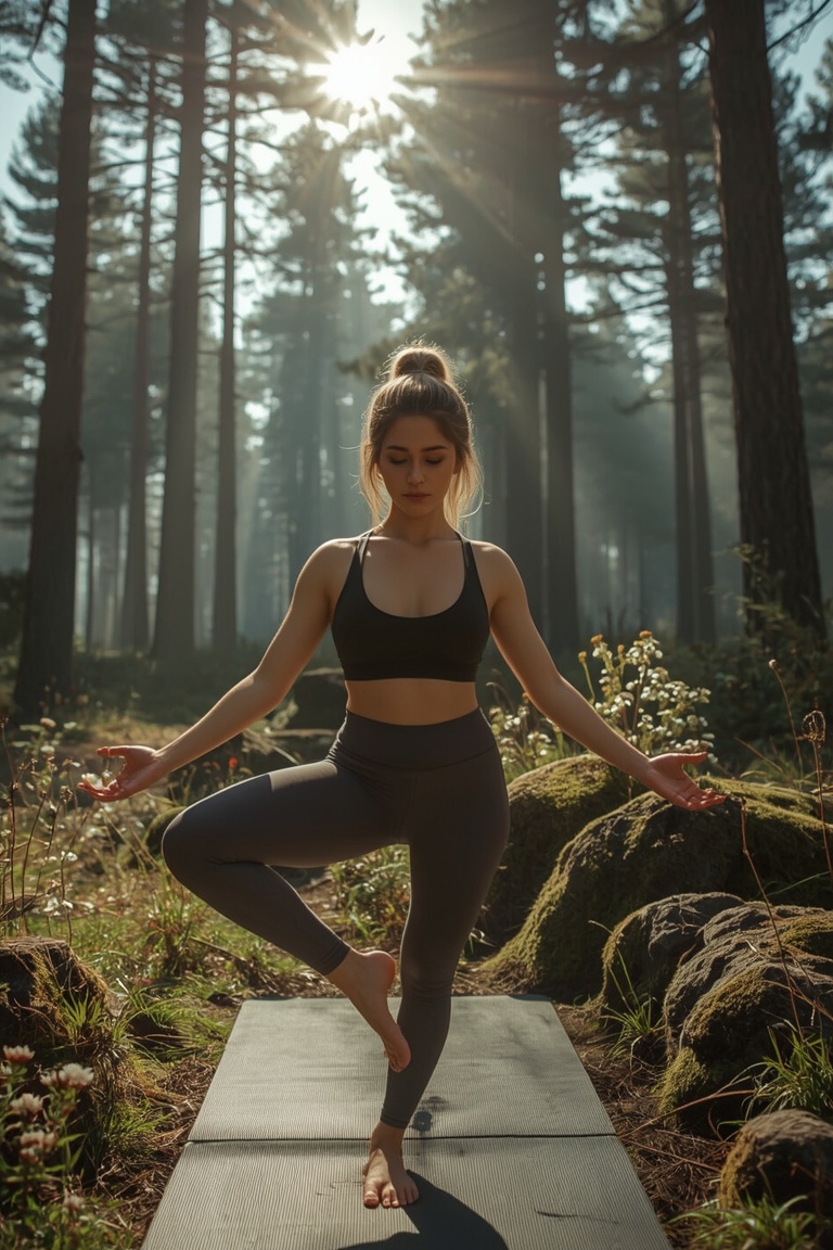Serenity in the Pines: A Morning Yoga Ritual