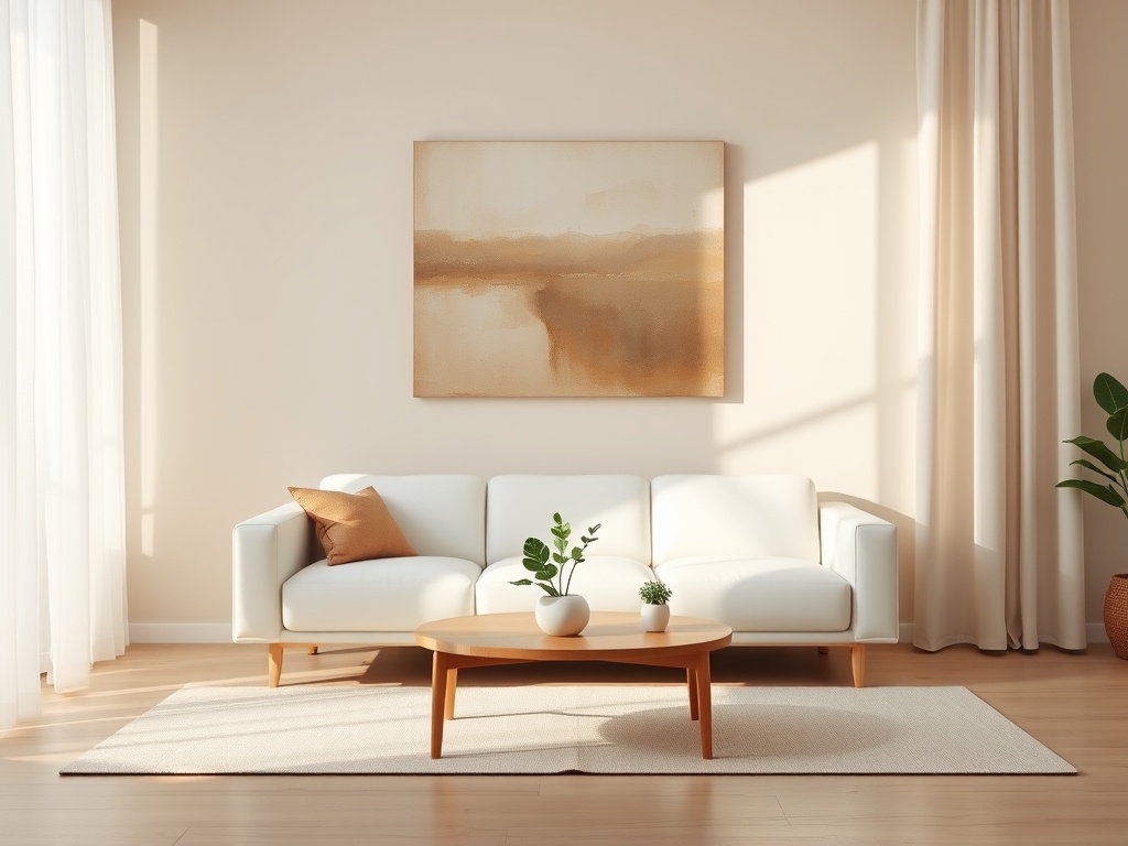 Silent Serenity: Minimalist Living Room