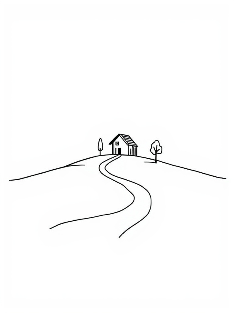 Simple Serenity: Minimalist Hilltop Cottage