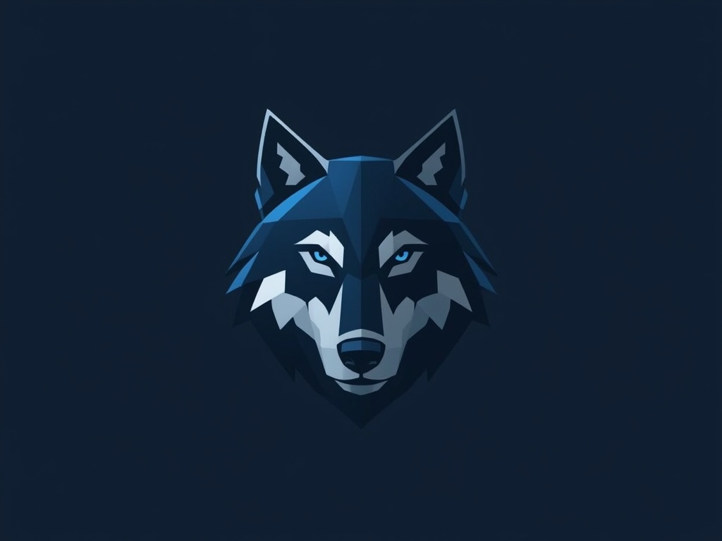 Sleek Wolf Modern Logo Design