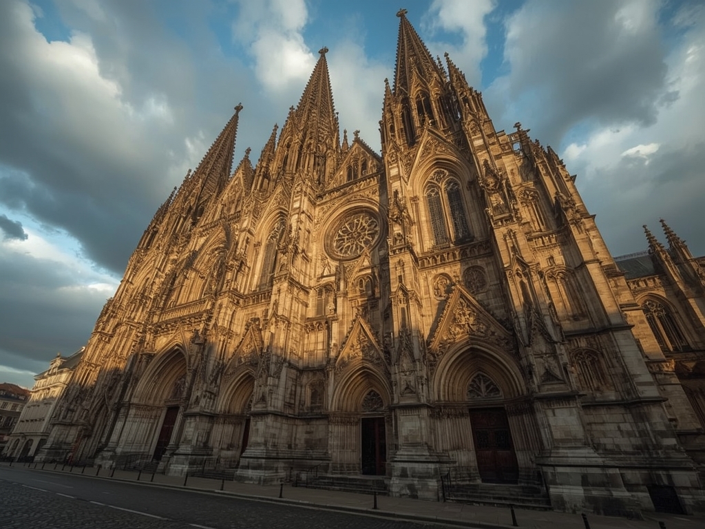 Soaring Gothic Grandeur at Golden Hour