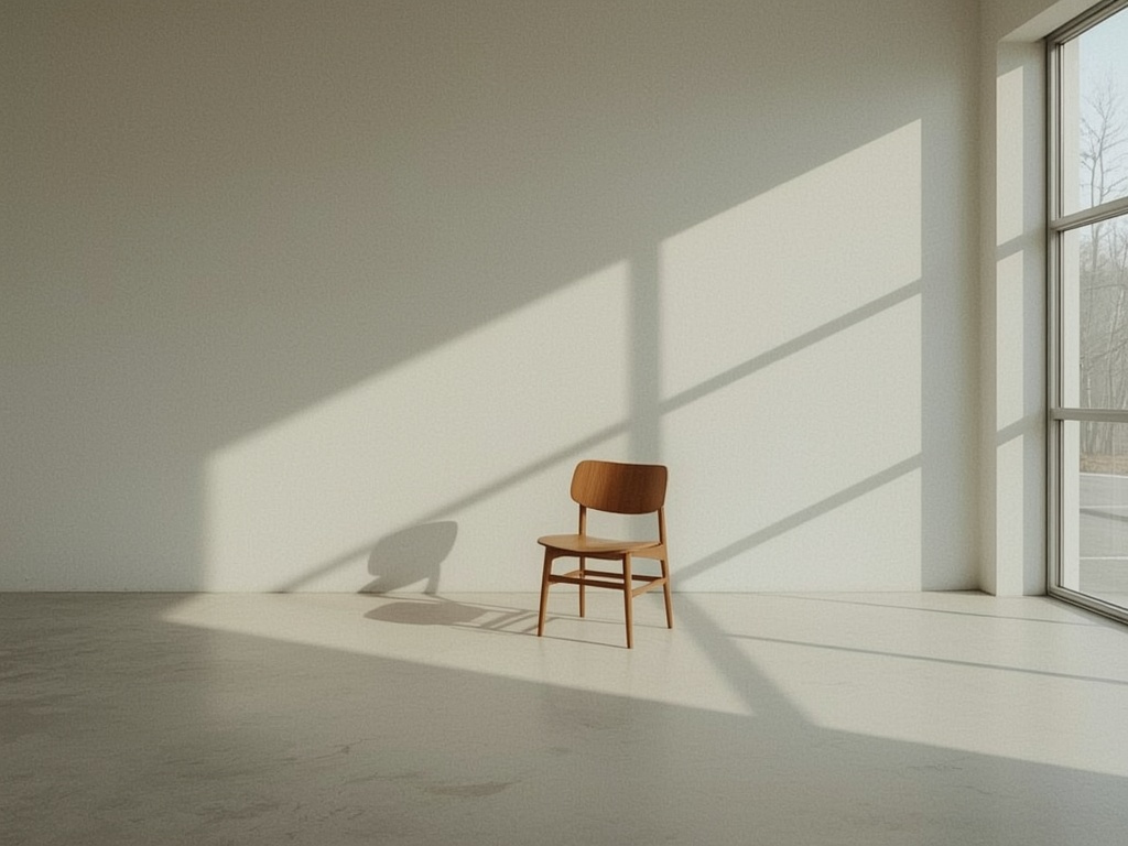 Solitary Chair in Serene Space