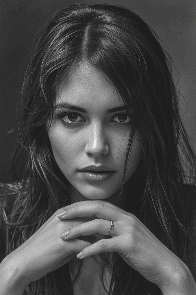 Soulful Gaze: A Charcoal Portrait