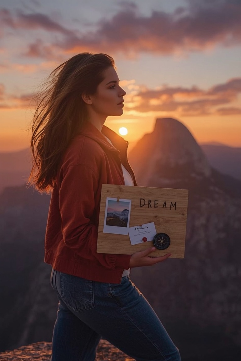 Summit of Ambition: The Vision Board of a Dreamer