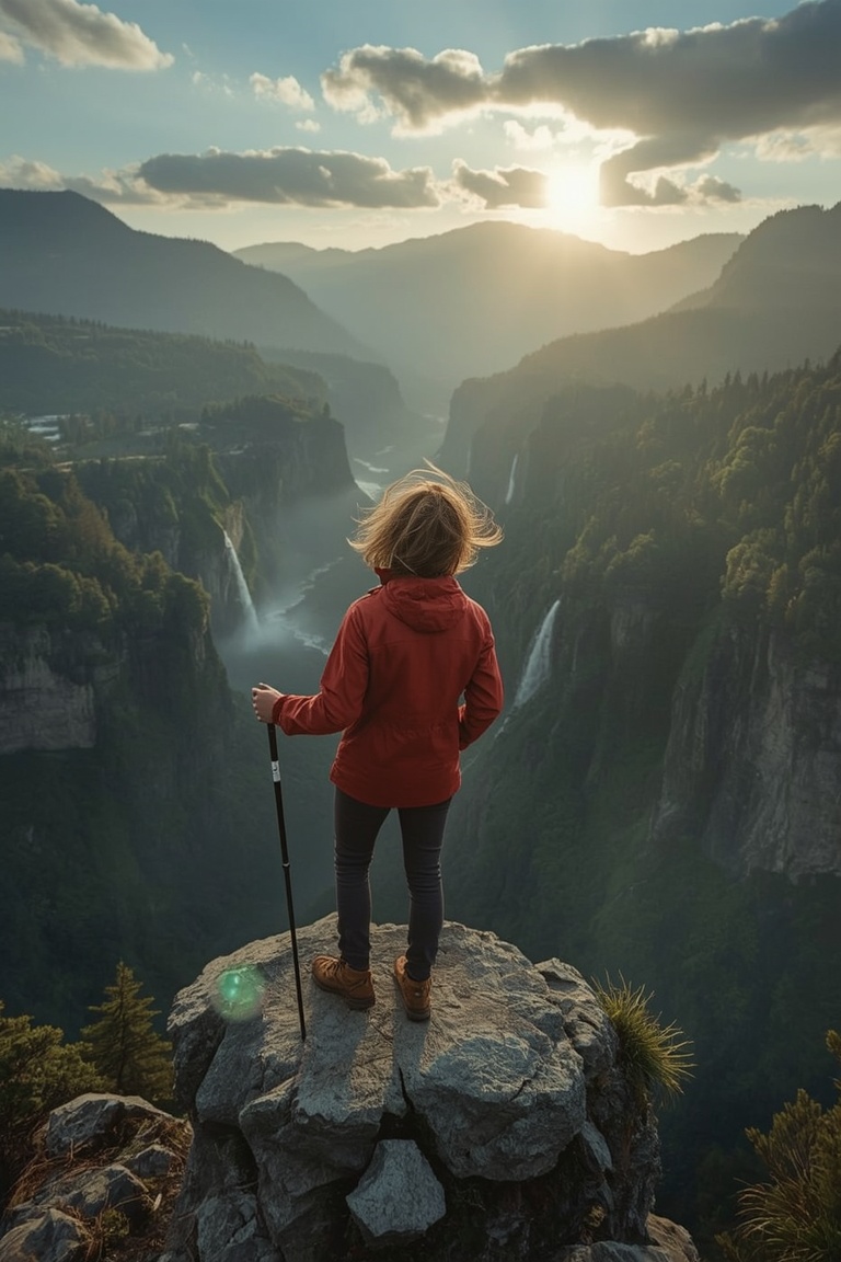 Summit Serenity: Dawn Over the Valley