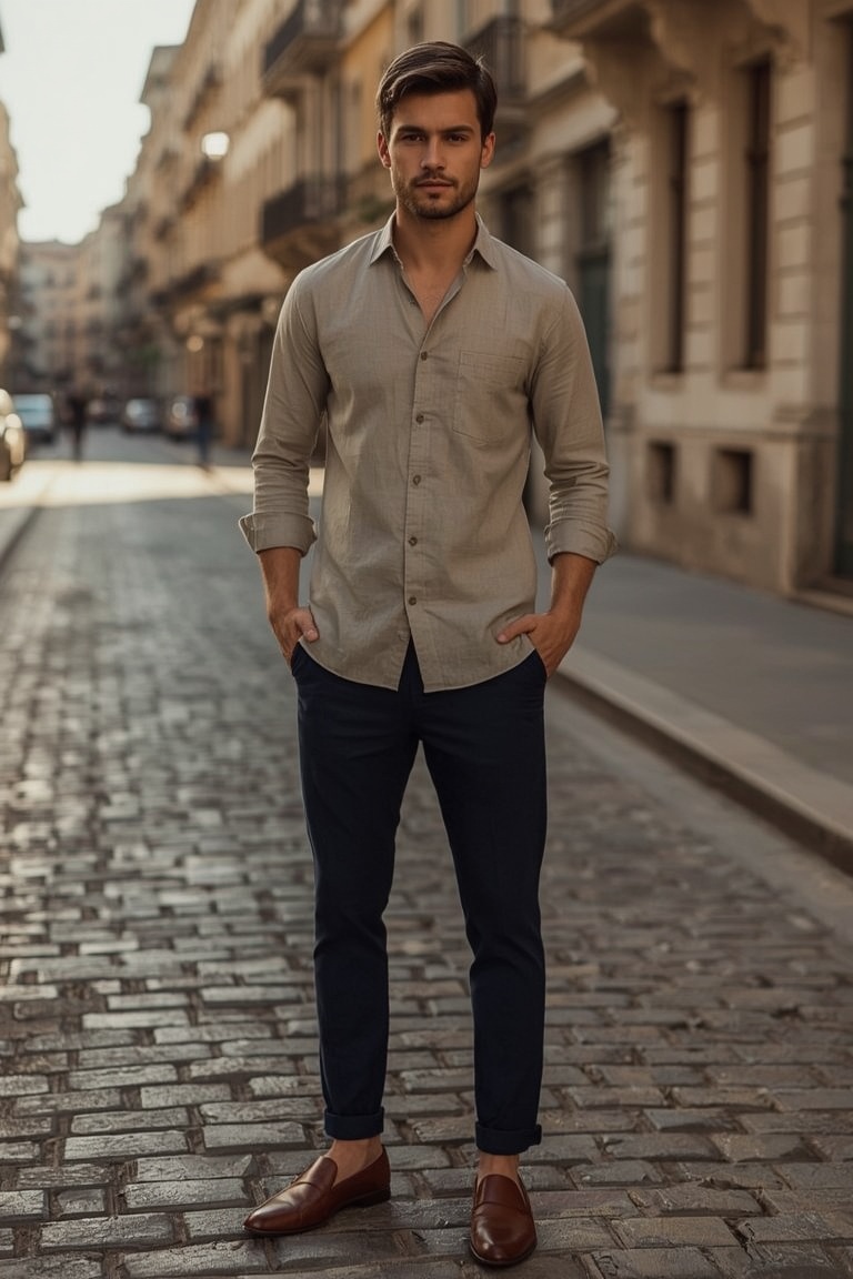 Sunlit Stroll: Effortless Casual Chic