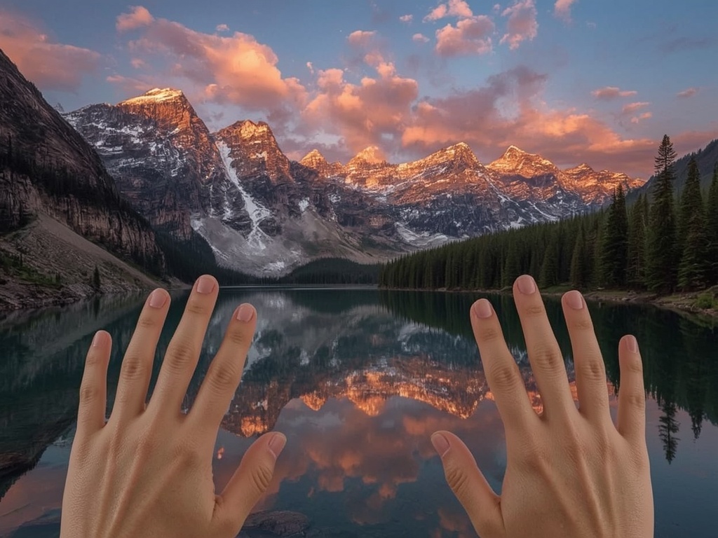 Sunrise Serenity: Mountain Lake Reflection
