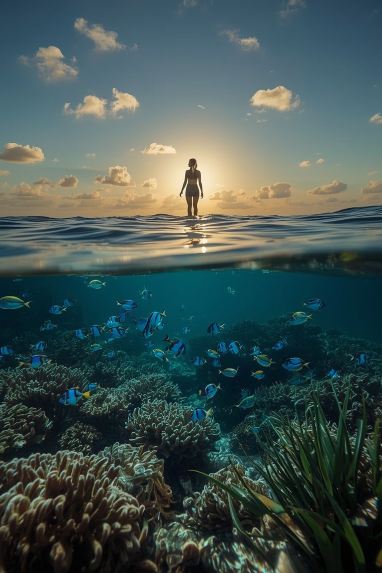 Sunset on the Coral Reef