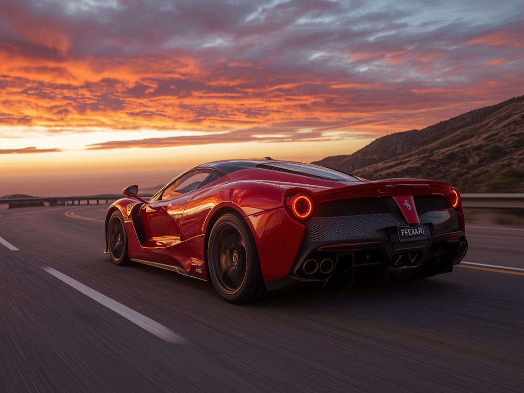 Sunset Pursuit: LaFerrari on the Coast