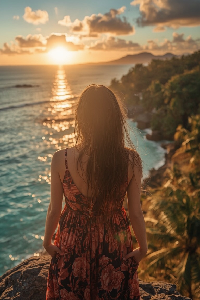 Sunset Serenity at the Cliff's Edge
