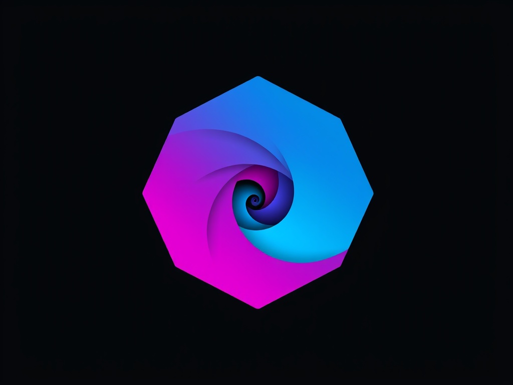 Synthwave Geometric Emblem