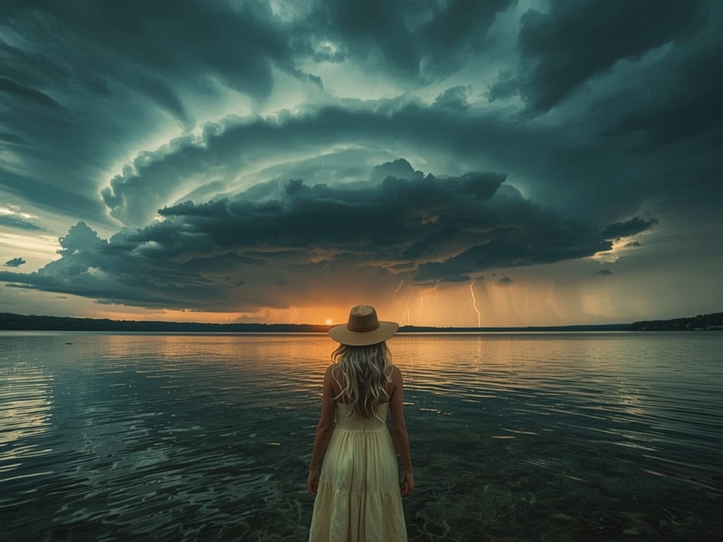 Tempest over the Luminous Lake