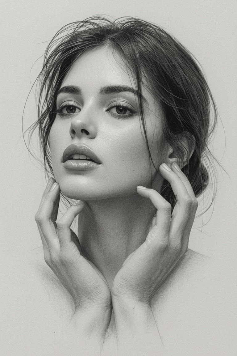 The Silent Muse: Graphite Reverie