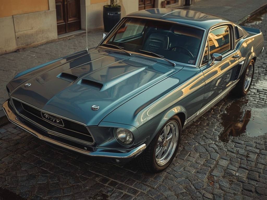 Timeless Elegance: The Classic Mustang at Golden Hour