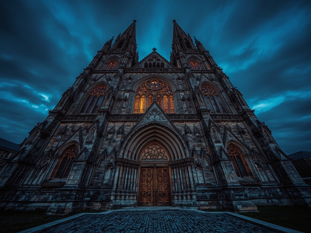 Twilight Cathedral: A Gothic Masterpiece in 8K