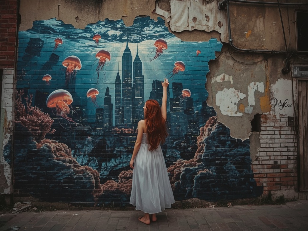 Urban Aquatic Dreamscape Mural