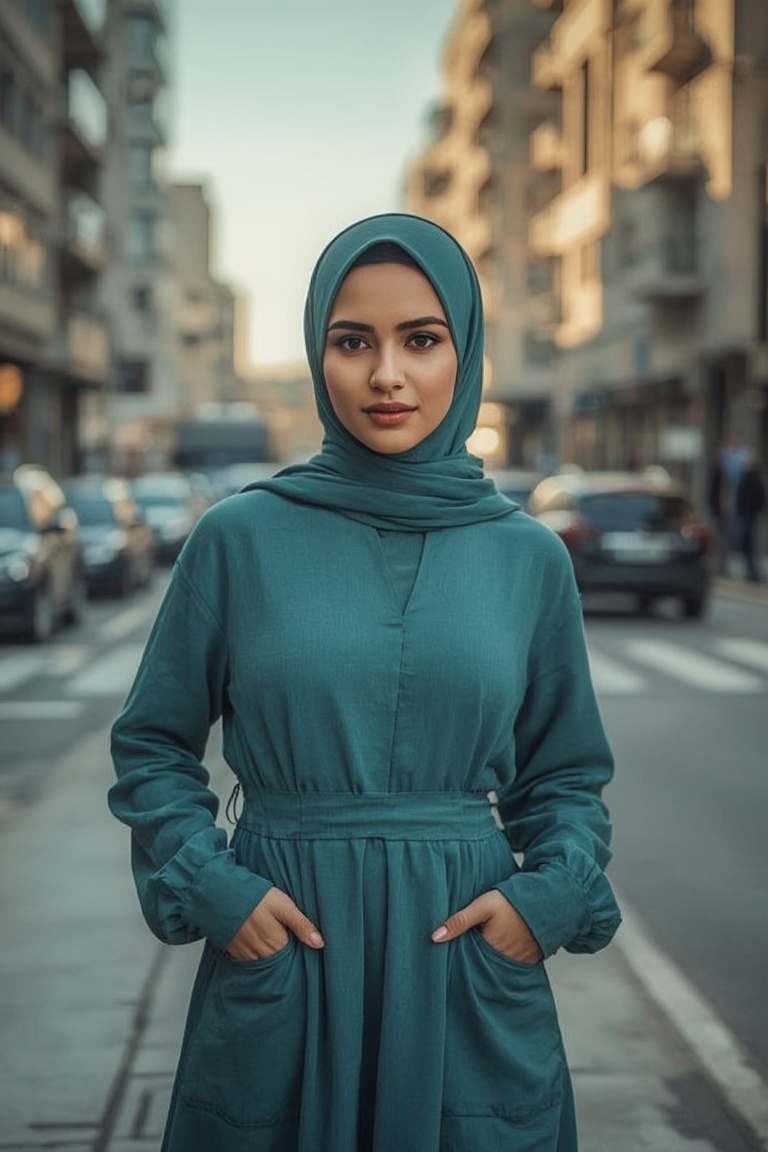 Urban Elegance in Turquoise