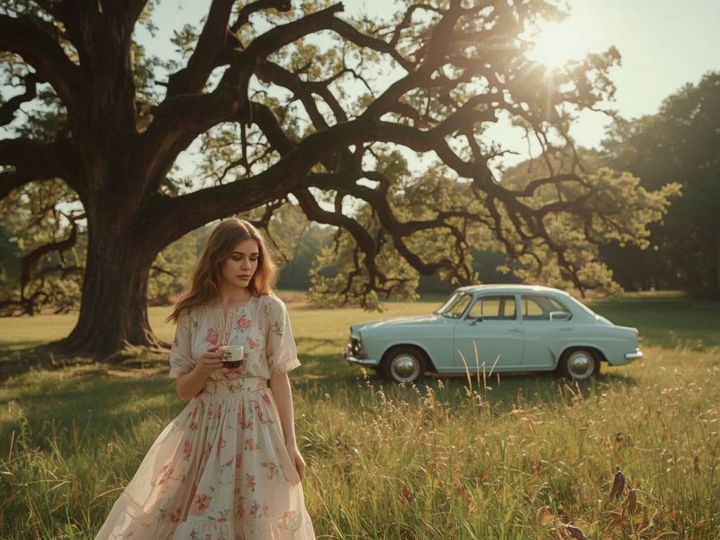 Vintage Meadow Serenity