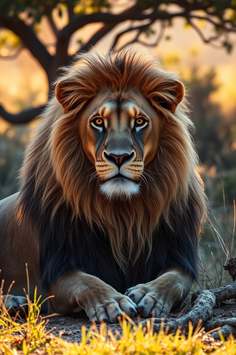 Majestic Lion at Dusk