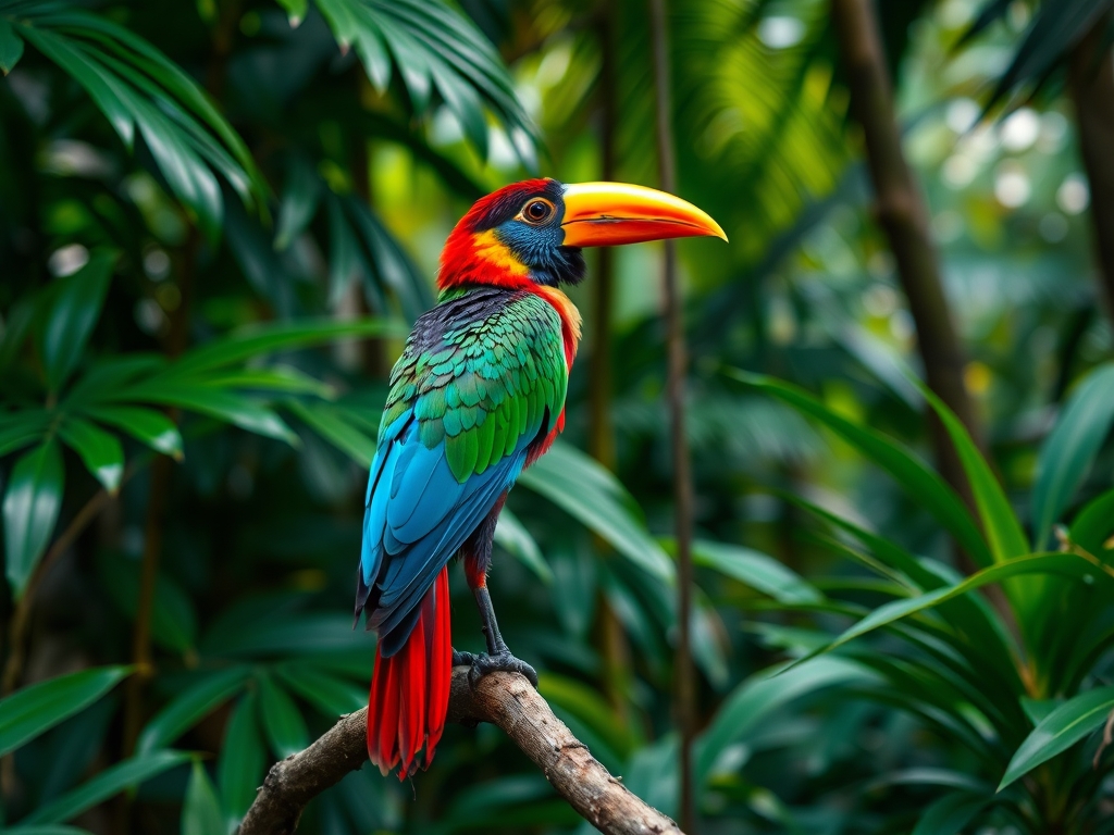 Tropical Bird in Flight