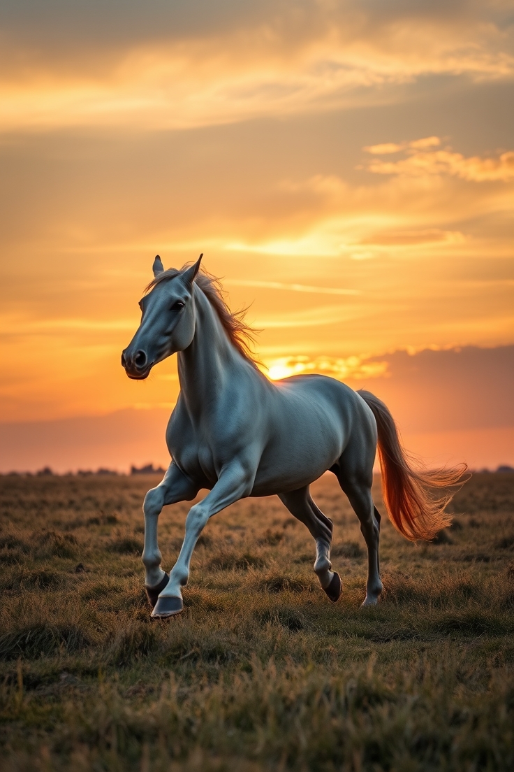 Wild Horse at Sunset