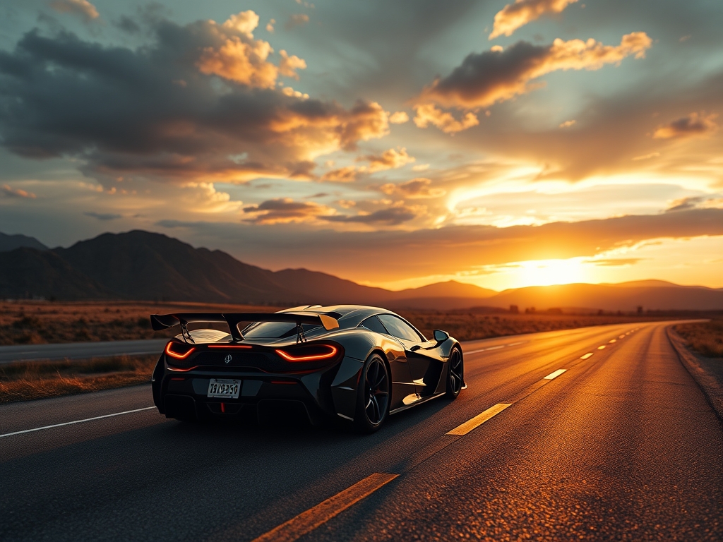 Supercar at Sunset